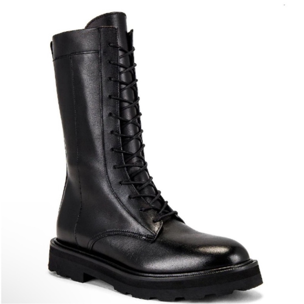 LITA BY CIARA Lead with Love Combat Boot in Black Leather Lace Up Boots Size 6